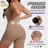 SHECURVE EasySlide Upgraded Bathroom Friendly Shapewear for Women Tummy Control Butt Lift Bodysuit with Anti-Roll Leg Design Easy Back Opening Back Support for New Moms & Postpartum Recovery