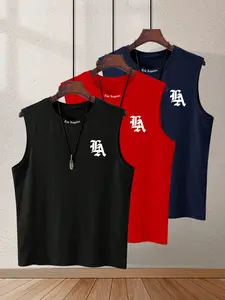 Men's 3-Pack Quick-Dry Sleeveless Tank Tops, Gym Muscle Tee, Casual Summer Fitted T-Shirts, Comfortable Underwear for Sports & Daily Wear