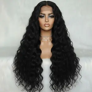 13x6 frontal 32 inches synthetic wig  black heat resistant wig Blair
