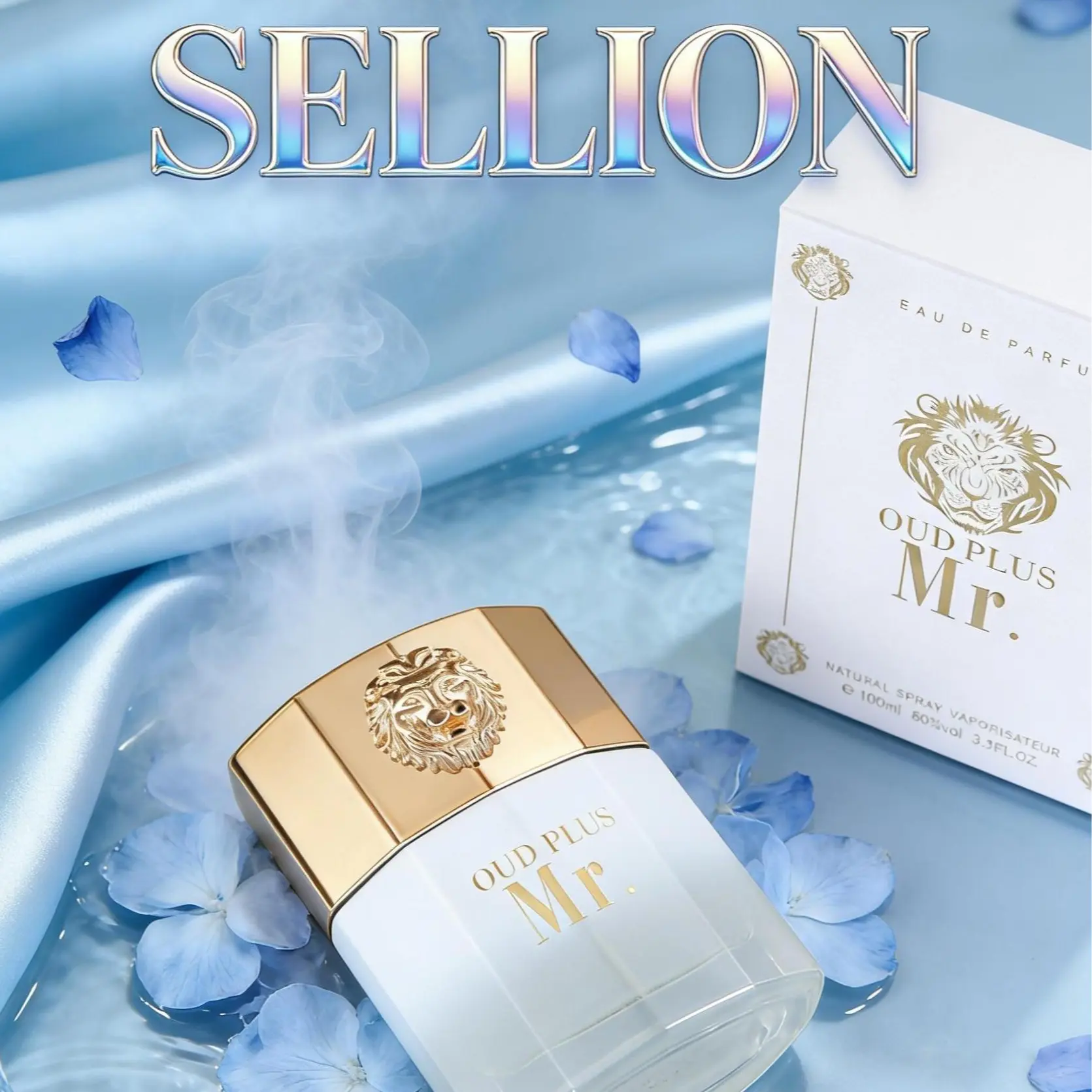 Sellion Oud Plus Mr. Eau de Parfum for Men - Long-Lasting Woody Oriental Gourmand Perfume with Agarwood, Pineapple & Coconut, Affordable Scent for Adults, Gift for Groomsmen, Birthdays