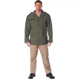 Olive Drab - M-65 Field Jacket, Heavyweight Washed Cotton Twill