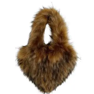 Furry fuzzy Heart Shaped Handbag for Women - Perfect for Any Occasion tote handbag tote  bag