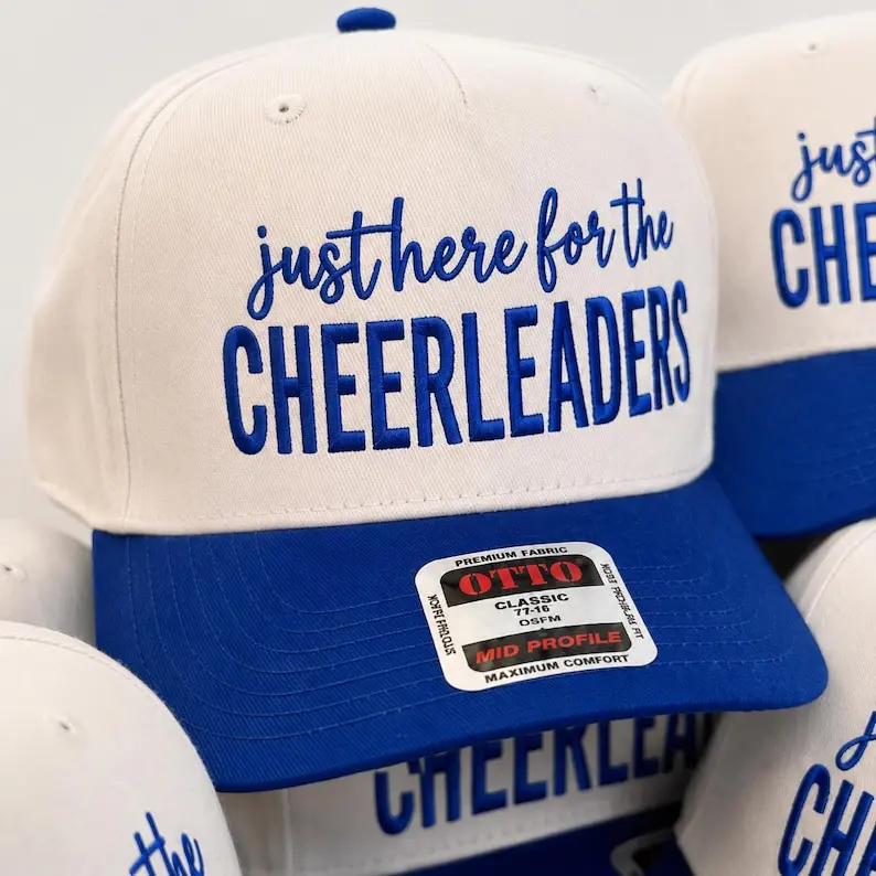 Just Here For The Cheerleaders Hat, Cheer Mom Baseball Cap, Cheerleading Parent Gift