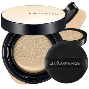 Essential Skin Nuder Cushion SPF50 21 Medium Korean Foundation Natural Glow Buildable Coverage (Refill Included, 0.98 Fl Oz) | Pack of 2