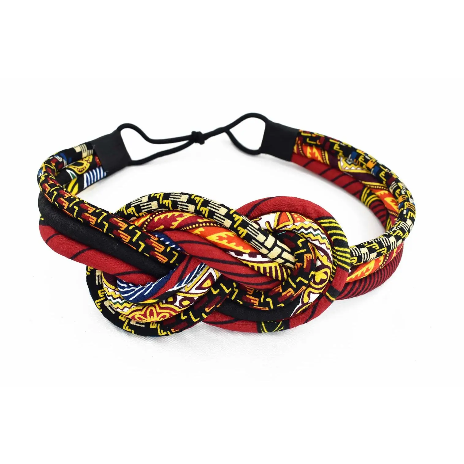 The Red and Aztec 3 Strand Knotted Headband