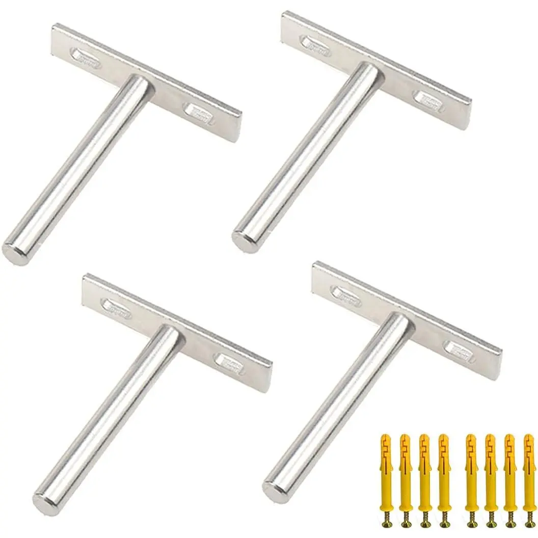 Floating Shelf Brackets 3 Inch Length Blind Shelf Supports - Pack of 4