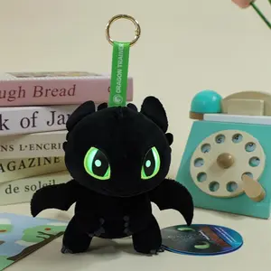 Toothless Plush Pendant Sounding & Lighting Plushies Doll Stuffed Toys Keychain Christmas Gifts How To Train Your Dragon