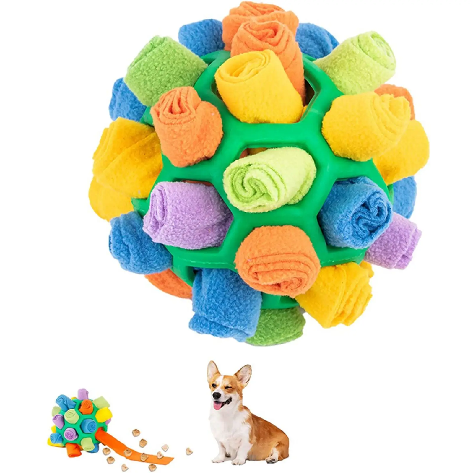 Snuffle Ball for Dogs - Interactive Puzzle Toy with Design and Chew Features - Snuffle Mat for Dogs - Portable and Fun