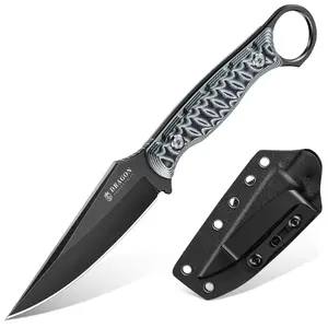 Dragon Creek Multi-Purpose Outdoor Camping Knife with Secure Sheath & Ergonomic Handle-Men's Gifts