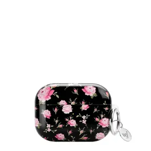 Wildflower Cases - Black and Pink Floral, Limited Edition AirPods Case Accessories Cover Protection