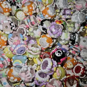 x10 handpainted beads mix many  color beads and other to choose from take a look. 16mm for beaded pens or jewelry making diy. resin. handpainted beads 16mm extremely beautiful and stands out. on acrylic beads. x10 to x8 pcs per bag choice below. fancy.