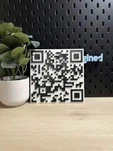 3d printed custom qr code wifi, url, text etc. scan to use