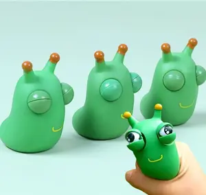 1/3 PCS Novelty Green Worm Squeeze Toys Eye Fidget Sensory Stress Relief Toys