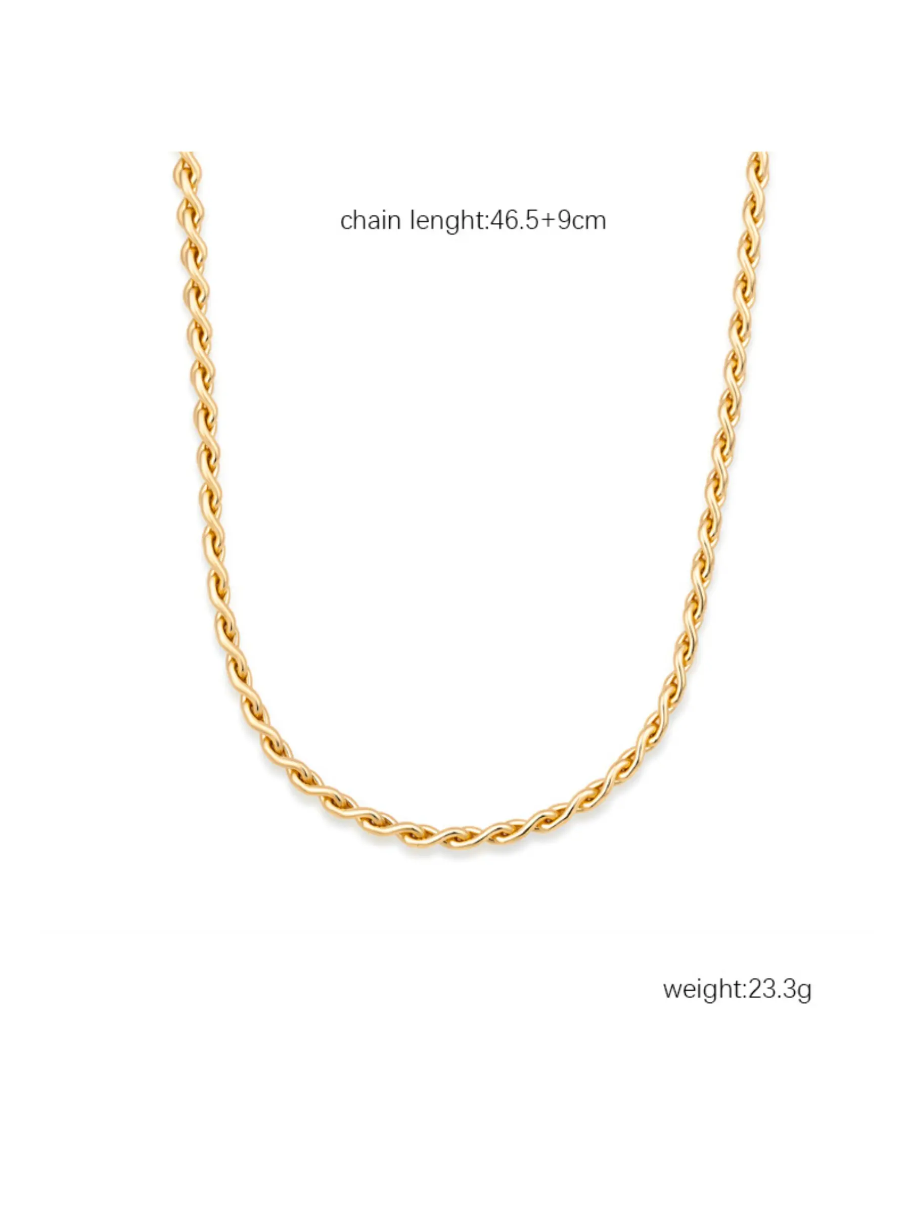 Golden twist necklace