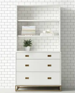 Subway Tile Pattern Lines Large Wallpaper - Peel and Stick
