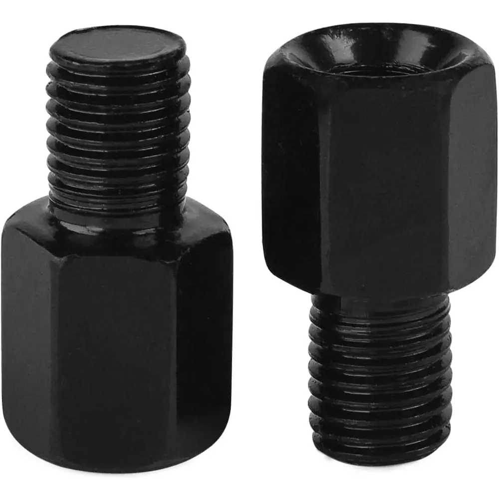 Motorcycle Mirror Mount Adapter For Rearview Mirrors, Height adjustment Screw, Thread diameter Converter 8mm RH to 10mm RH(2Pcs), 1.25Mm Pitch, 10Mm Right-Hand Thread