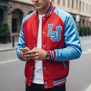 Satin Sports Jacket | Lightweight Shiny Varsity Style