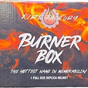 Fire Factory Top Shelf Burner Box Football Helmet 2025 NFL Season Collectible Memorabilia