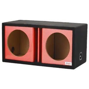 15DVR - Red Carbon Fiber - 15 in Dual Vented Red Carbon Fiber - Proudly USA Built utilizing our Liquid Ink Process