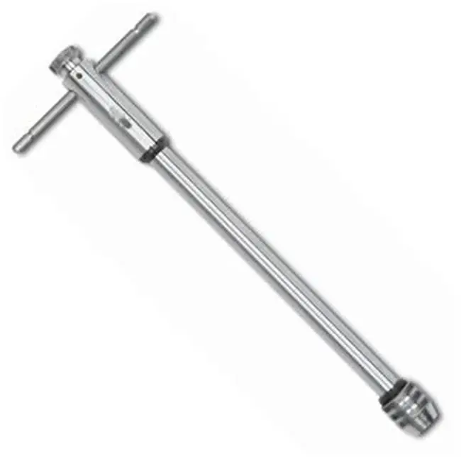 212 MAIN T-Handle Ratcheting Tap Wrench, Quick Turn Design, 3-Gear Ratchet Mechanism, Square Shank, Three Gears