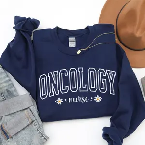 Oncology Nurse Shirt, Sweatshirt Hoodie - ONC Nurse Crewneck, Oncology Nurse Gifts for Graduation, Varsity Oncology Department RN Pullover Fabric Womenswear