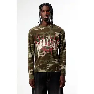 Nightlab Men's Night Camo Waffle Knit Long Sleeve T-Shirt - Multicolor