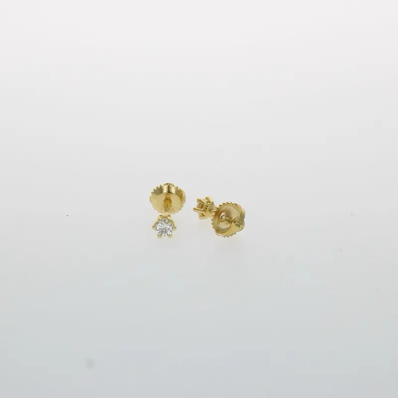 Yellow Silver 3mm Moissanite Studs - Elegant Yellow Color with Moissanite Accent Jewelry Piece