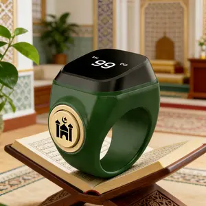 Portable Smart Prayer Beads Ring, APP Connected, Waterproof Anti-Drop, Button Counter, Easy for Knitting and Praying, Muslim Islamic Worship