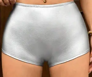 Silver Metallic Mini Shorts