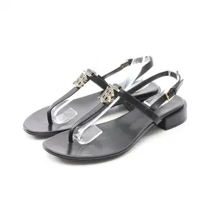 Pre-owned BURBERRY Others Small Leather Goods TB Logo Leather Sandals