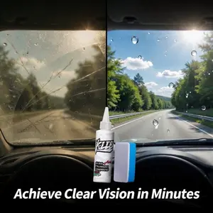 Windshield Oil Film Eraser - with Glass Cleaning  Sponge - The Ultimate Streak-Free Solution toPrep for Rain Repellents Remover Brush polish shine
