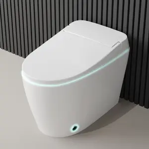 Unikoo Smart Toilet with Auto Open Close, One Piece Elongated Toilet with Foot Sensor, ADA Comfort Height, Blackout Flush, Auto Flush, Heated Seat, Nightlight for Bathroom