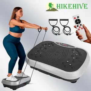 Vibration Plate Exercise Machine 331lbs Whole Body Workout with Fitness Resistance Band for Home Gym Equipment 120 Speeds
