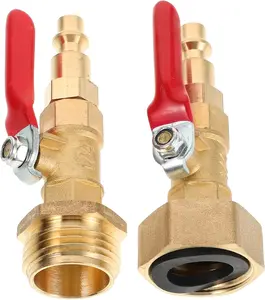 RV Winterizing Kit, RV Blowout Adapter with Shut Off Valve, Sprinkler Blowout Adapter with Quick-Connect Plug to 3/4 Garden Hose, Camper Winterize Blowout Plug for Winterizing RV, Camper, Boat