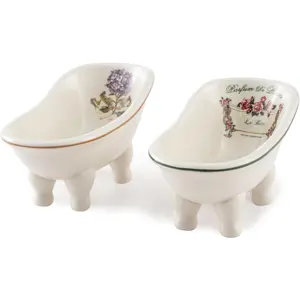 Retro ceramic bathroom soap dish for shower 2pcs 56 porcelain mini bathtub soap holder for home decor vintage decortative soap tray self draining soap rack outdoor small planters set