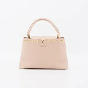 Pre-owned Louis Vuitton leather Tote Bags Capucines HandBag Studded MM BGP085410