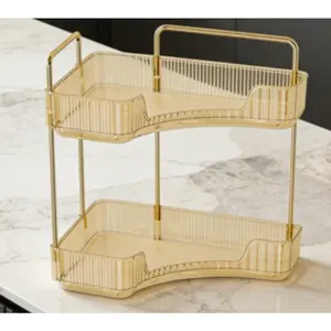 Elegant Cosmetic Storage Rack, Expandable Vanity Storage Rack, Suitable for Bathroom and Vanity Storage, Bathroom Storage Solutions, Vanity Shelf