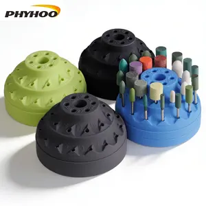 32-Hole Rotary Tool Bit Organizer Rotating Drill Bit Storage for Jewelry Polishing Crafting & Metalworking