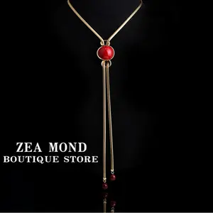 Copper alloy resin vintage style fashion necklace AS-ZH-18