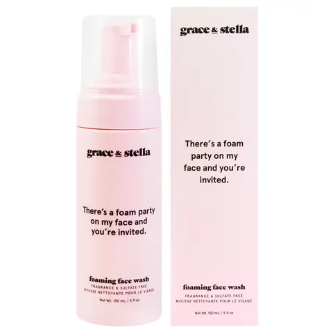 Foaming Face Wash – Gentle Face Cleanser for Deep Cleansing & Hydrating Skin | Refreshing Facial Cleanser for Removing Oil, Dirt & Makeup Residue, Daily Skincare Routine Essential by grace & stella