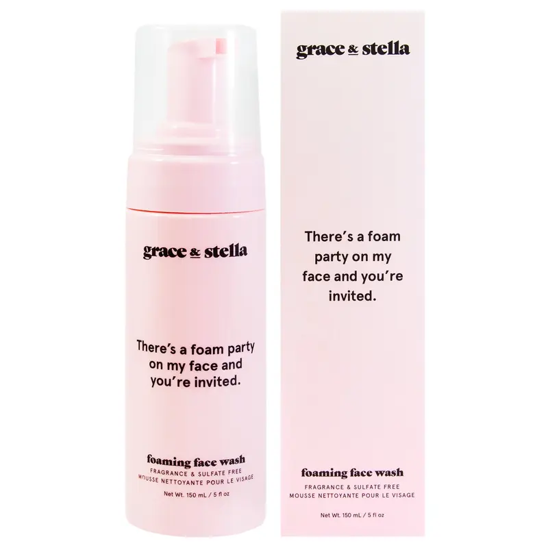 Foaming Face Wash – Gentle Face Cleanser for Deep Cleansing & Hydrating Skin | Refreshing Facial Cleanser for Removing Oil, Dirt & Makeup Residue, Daily Skincare Routine Essential by grace & stella