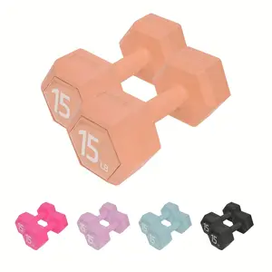 Dumbbell Sets - 15lb Dumbbells Pair Hand Weights, Set Of 2 - Easy Grip - Free Arm Weights For Men And Women, Home Gym Exercise Equipment For Workouts Fitness Strength Training