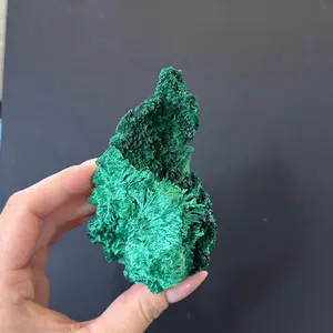 Malachite Raw Fibrous Cluster | Real Green Silky Malachite Crystal Rough Specimen