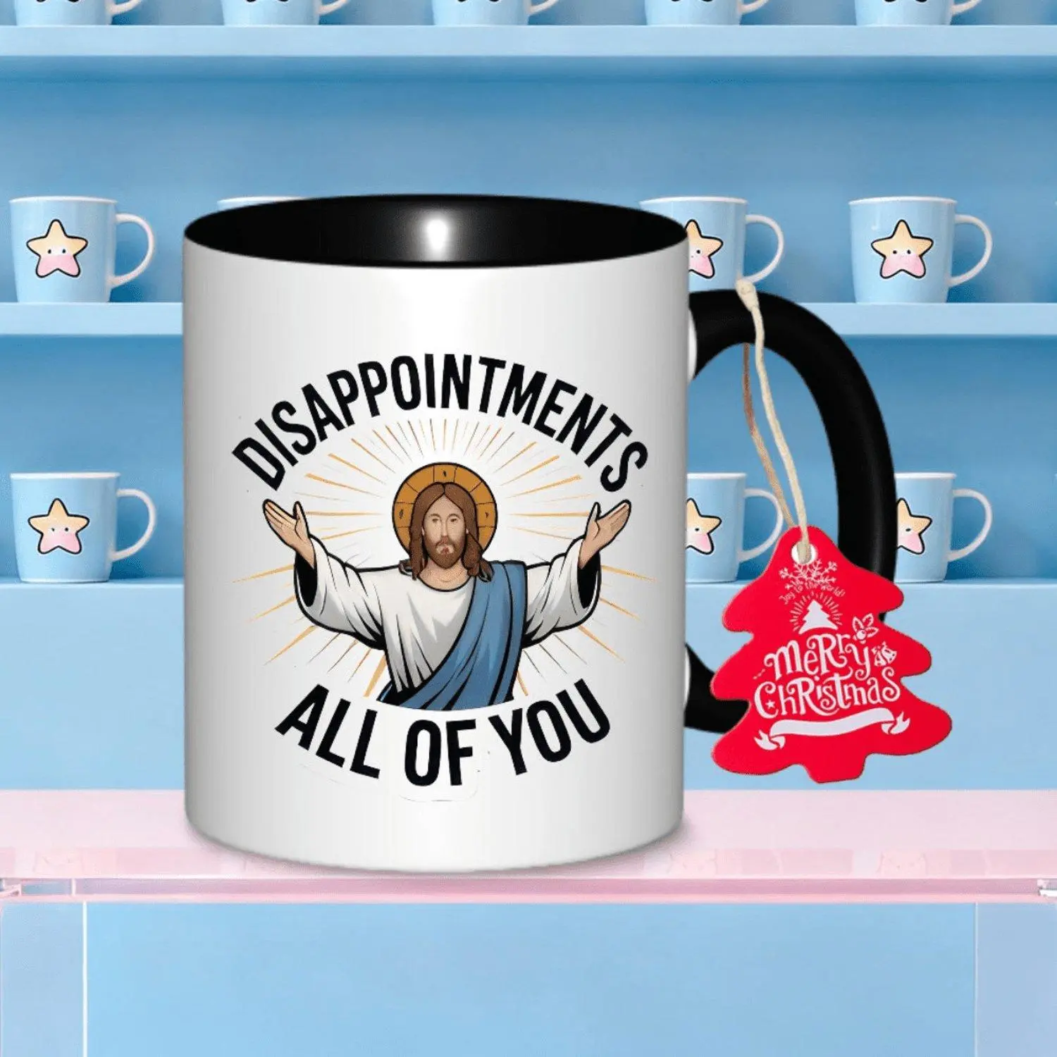 Disappointments All of You Humorous Graphic Logo Ceramic Coffee Mug Coffee Cup Tea Mug for halloween Gift Leisure Time Can Hold Tea Milk Water During Relaxation a Fun Present for Halloween And Practical for Leisure Moments