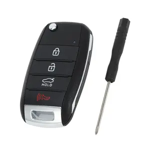 Key Shell Case Keyless Entry Remote Key Fob Replacement Case for Kia Sorento 2013-2015 for Kia Optima 2014-2015 4 Buttons