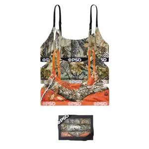 PSD Womens Realtree Scoop Bralette 3 Pack Boxed Gift Set - Premium Modal Fabric Bralette with Adjustable Straps, Soft Comfortable and Cute Womenswear