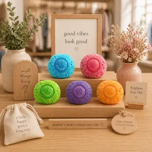 Ready to Ship | Smiley Fuzz ball Squishy