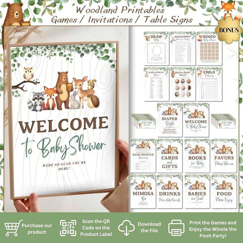 Woodland Baby Shower Party Decor – All-in-One Kit