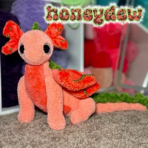 Honeydew – Handmade Butterfly Dragon Crochet Plush