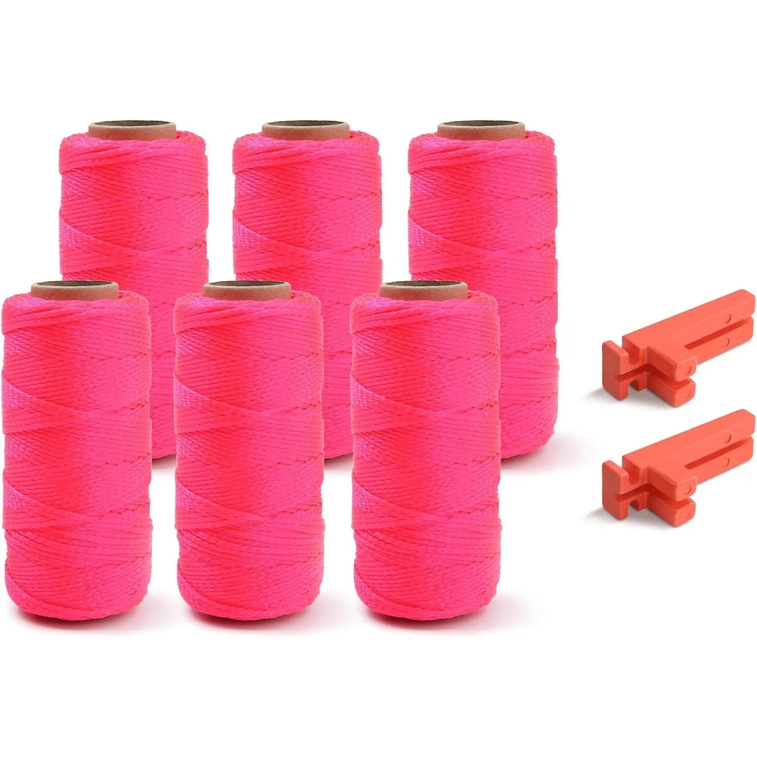 18 Nylon Braided Pink 300ft 6 Pack